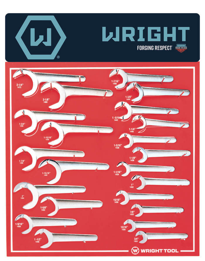 Wright Tool 730 16 Pc 12 Pt Fractional Combination Wrench Set