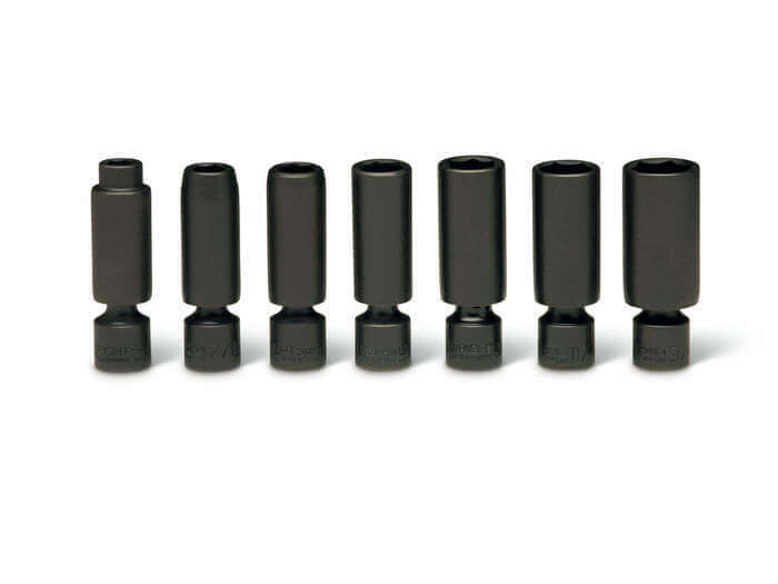 7 Piece 1" Drive Metric Deep Impact Socket Set, 24 – 38mm