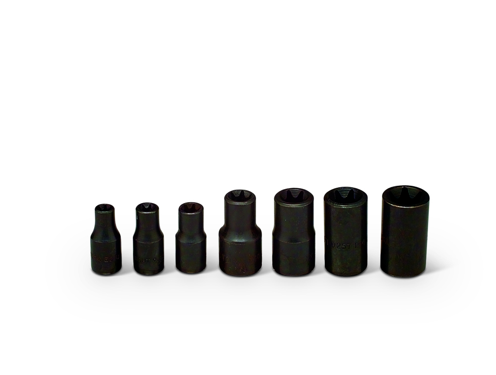 1/4 in, 3/8 in. Drive Impact E-Socket Set, 7 Pc.