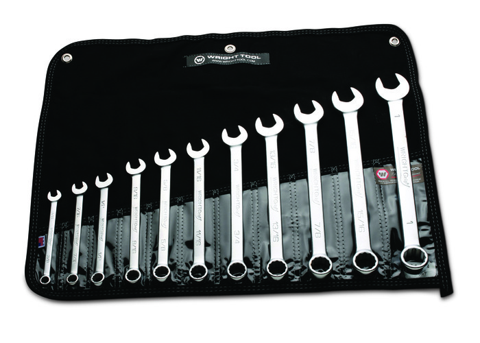 12 Pt Flat Stem Combination Wrenches - Satin Finish